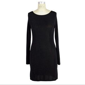 Lioness Black Long Sleeve Long Sleeve Backless Mini Dress (Size: Small)